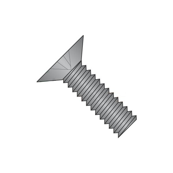 Newport Fasteners #10-24 x 5/16 in Phillips Flat Machine Screw, Plain Steel, 2000 PK 894584 - main